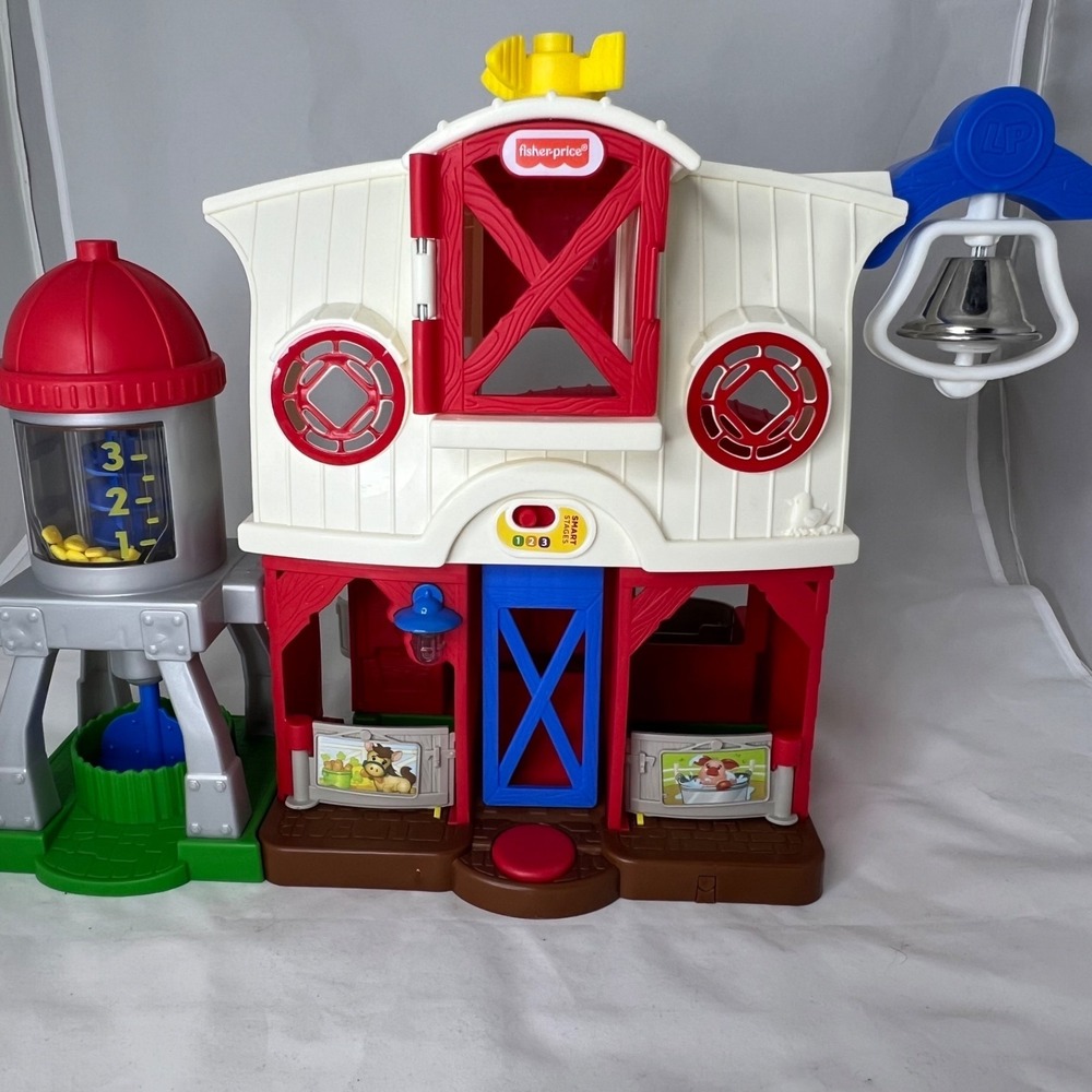 Fisher Price Little People Farm Barn Smart Stages Silo Bell Toy Playset